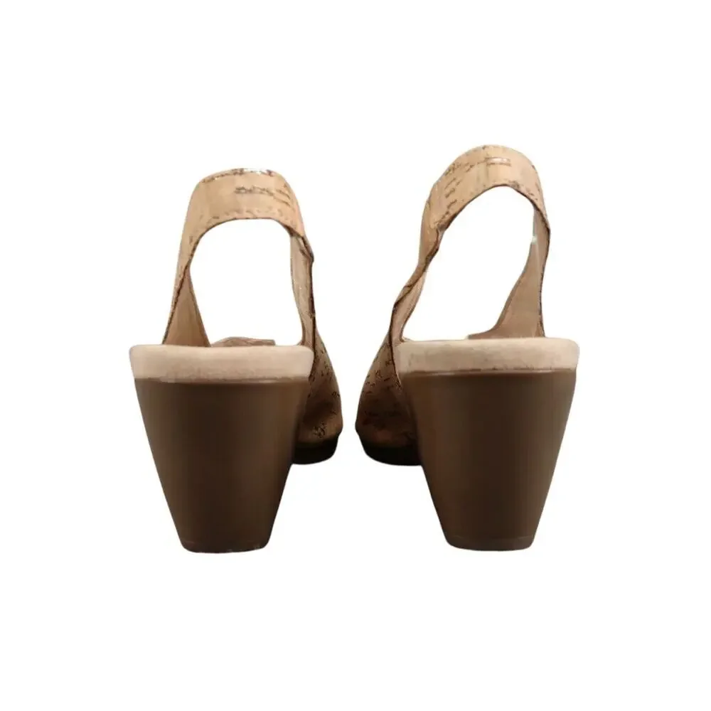 Munro Shoes Womens 5.5 Sandals Slingback Heel Open Toe Comfort Fashion Rochelle